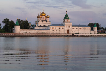 The ancient Ipatiev monastery in the morning landscape. Kostroma, Golden Ring of Russia