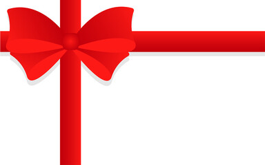 red bow on a white