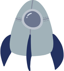 space rocket isolated on white