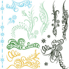 Beautiful flower art and pattern floral background design