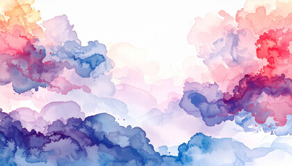Abstract Watercolor Cloud Background