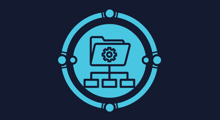 Folder structure diagram icon vector illustration management system