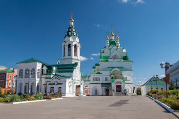 View of the Church of the Holy Trinity on a sunny August day. Yoshkar-Ola, Russia