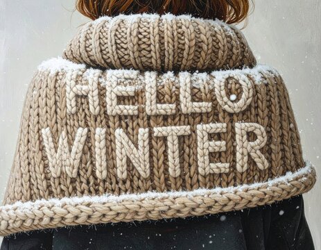 Cozy knits welcome the arrival of winter with a warm embrace and falling snow, perfect for
