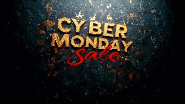 Holiday shopping season. Retail business promotion concept. Cyber Monday sale text on a dark. - Powered by Adobe