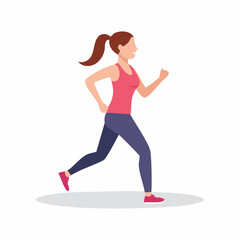Woman Jogging: Fitness, Workout, and Healthy Lifestyle Pursuit
