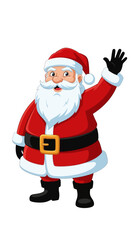 Cheerful Waving Santa Claus – Classic Christmas Character Illustration