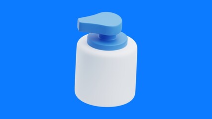 3D Hand Sanitizer Pump Bottle Healthcare Hygiene Background - 1