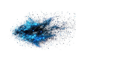 Fototapeta premium Blue Glitter Burst on Transparent Background