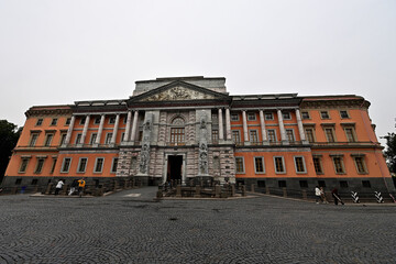 View of the Mikhailovsky Castle in Saint Petersburg.