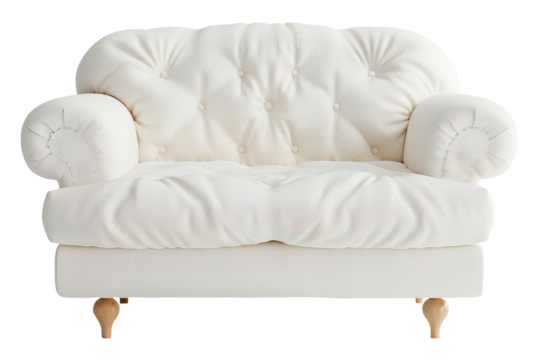 Sofa model showing fabric texture cut out with a transparent background. This element provides versatile options for interior design and decorating projects
