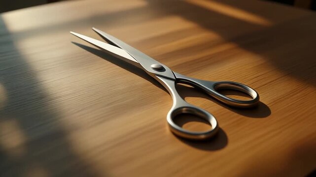 日の当たるはさみ