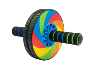 Rainbow ab wheel roller on transparent background