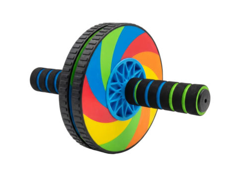 Rainbow ab wheel roller on transparent background