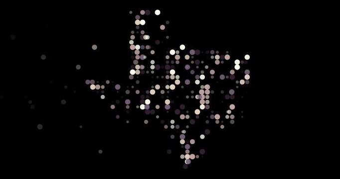 Generative Dots Building Texas State Outline