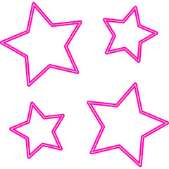 Handdrawn Cute Neon Decoration