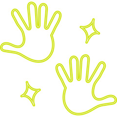 Handdrawn Cute Neon Decoration