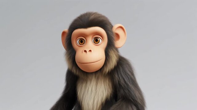 Animated Chimpanzee Character - A Detailed Look at a Cartoon Ape.