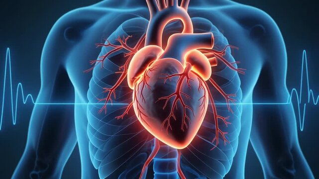 Human Heart Anatomy and Function - A Detailed Visual Exploration.