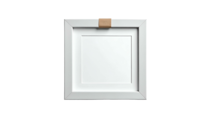 White Blank Picture Frame on White Background