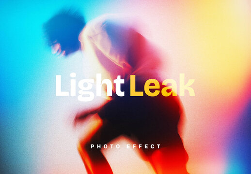 Light Leak Photo Effect Mockup
