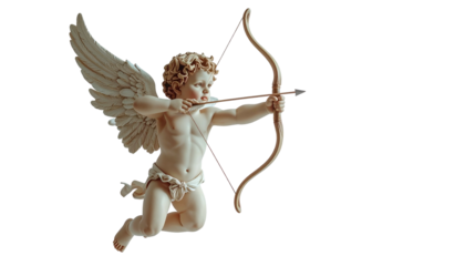 Statue of Angel with Bow and Arrow