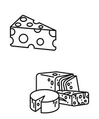 Vector Illustration cheese , cheese icon 