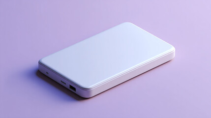 A sleek, modern portable hard drive, presented on a minimalist background. A testament to simplicity and functionality