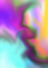 Abstract Red Green and Blue Smoke or Ink Diffusion on White