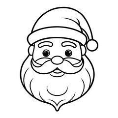 Santa Line Art Portrait