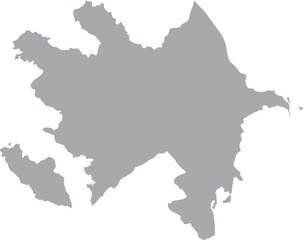 Azerbaijan Map Isolated Silhouette Grey Vector Map Editable
