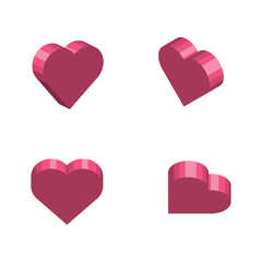 Valentine's day decorated with beautiful heart. Vector illustration