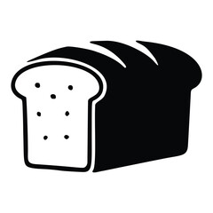 Minimalist Loaf of Sliced Bread Icon for Bakery and Food Concepts