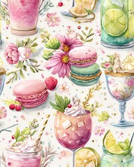 Colorful collection of refreshing beverages.