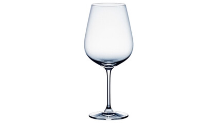 Elegant wine glass isolated PNG on transparent background, crystal stemware for wine tasting and special occasions, glassware design element