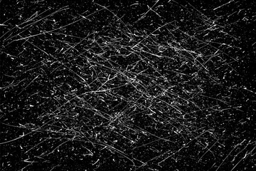 Snow flakes falling isolated. White snowflakes on black background. Snow pattern texture. Snowstorm backdrop. Snowfall overlay background. Winter ice effect. Vector illustration, EPS 10.