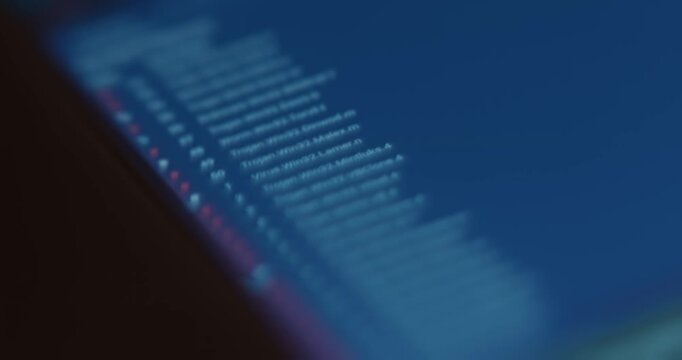 Real time data of types of viruses used for cyber attacks in real time