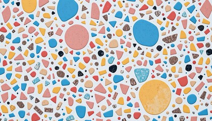 Colorful retro polka dot geometric seamless pattern of Easter eggs vector illustration texture design wallpaper