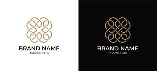 Letter X Leaf Flower logo design with Floral line art for beauty spa and eco friendly products, leaves, Cosmetics, Jewelry, Beauty salon, Boutique icon sign symbol illustration template