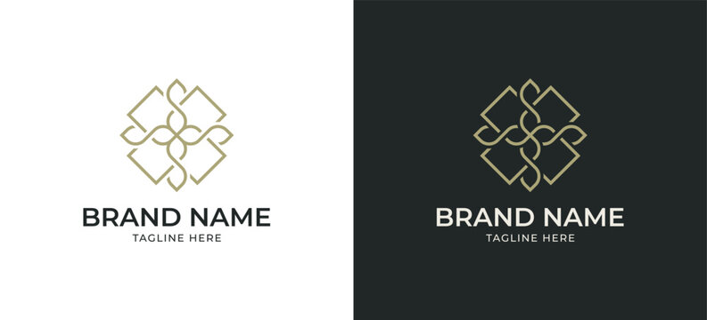 Letter X Leaf Flower logo design with Floral line art for beauty spa and eco friendly products, leaves, Cosmetics, Jewelry, Beauty salon, Boutique icon symbol sign illustration template