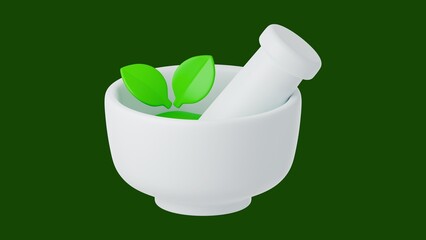 3D Mortar and Pestle Chemistry Laboratory Science Background - 1