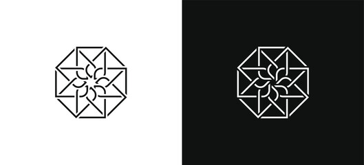 Florist flower logo design. Floral symbol icon sign illustration template