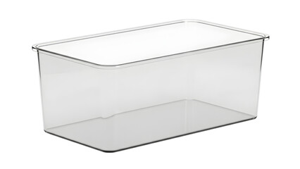 Clear plastic storage container with lid  