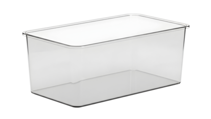 Clear plastic storage container with lid  