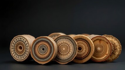 oud. Geological core samples displaying layered sedimentary rock strata in earth tones. STEM education sheets, lab safety posters, designed for biotech research communications.