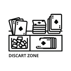 Discard Zone for Card Games Illustration