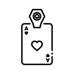 Ace of Hearts Playing Card with Location Pin Icon