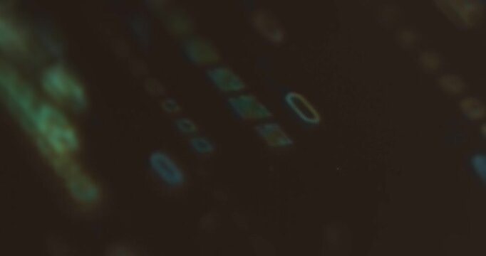 Rain code of symbols on screen