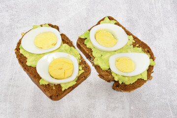 Avocado Toast with Hard-Boiled Eggs cut out