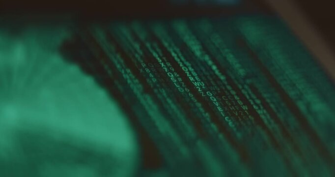 Stream of data in a green on black color scheme